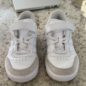adidas Kids White and Gray Sneakers